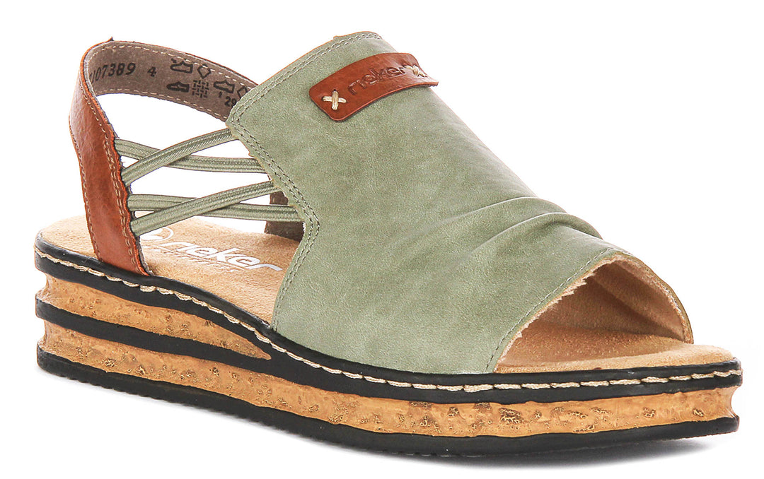 Rieker 62962-52 In Green For Women