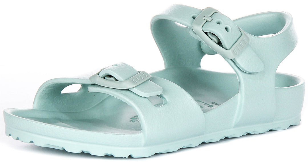 Birkenstock Rio Eva Kids In Green | Narrow Fit
