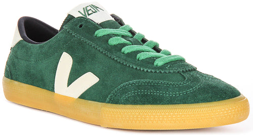 Veja Volley Suede In Green For Women