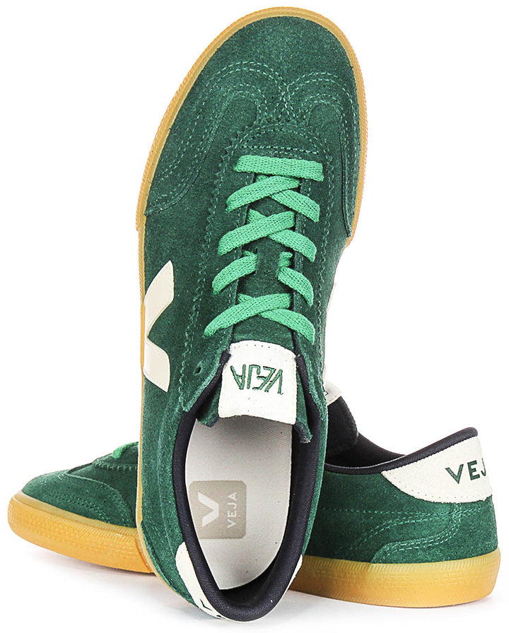 Veja Volley Suede In Green For Women