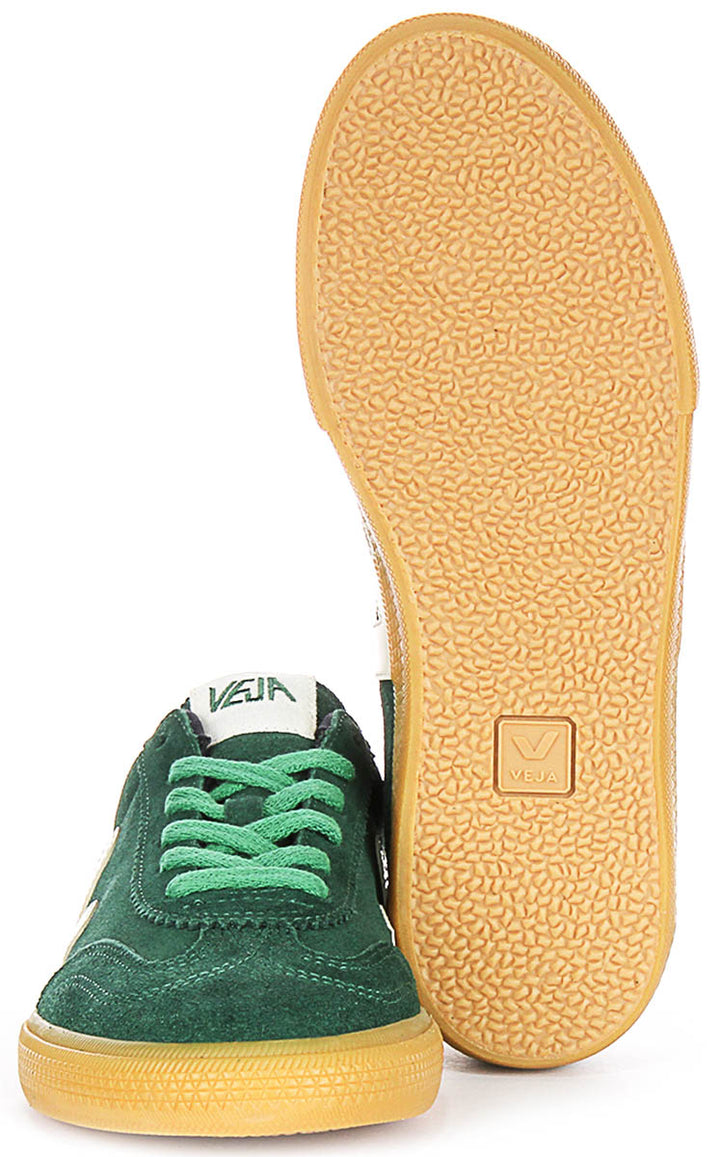 Veja Volley Suede In Green For Women