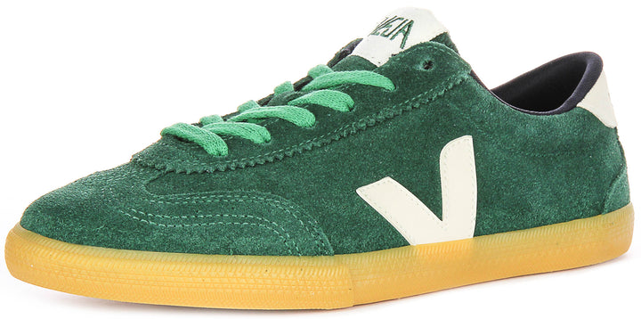 Veja Volley Suede In Green For Women