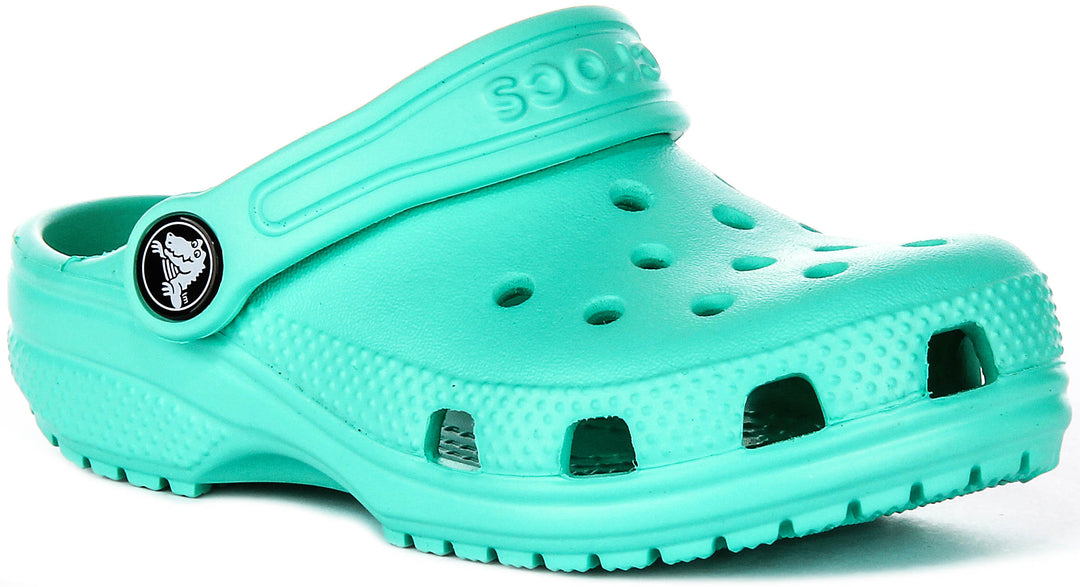 Crocs Classic T Clog In Green For Infants