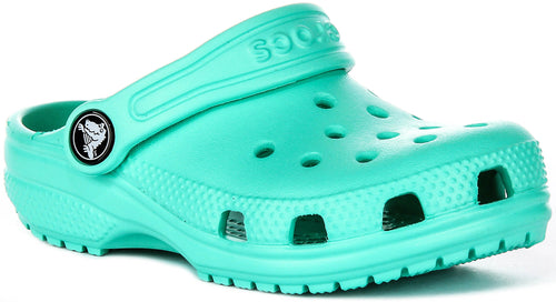 Crocs Classic T Clog In Green For Infants