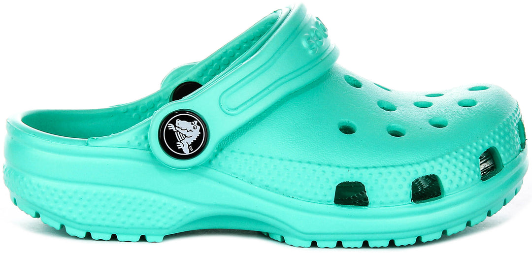 Crocs Classic T Clog In Green For Infants