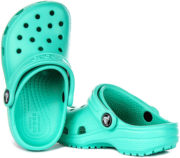 Crocs Classic T Clog In Green For Infants