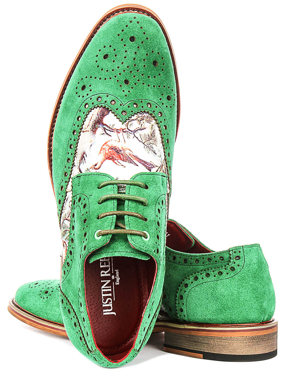 Justinreess England Wolf In Green For Men