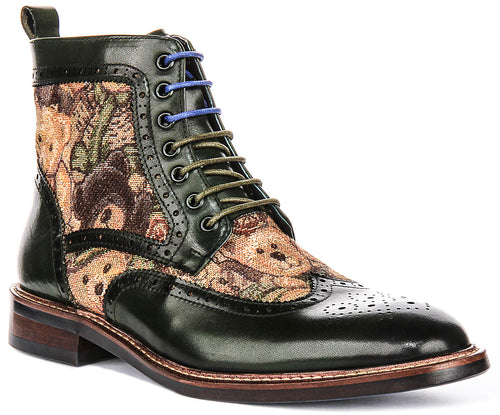 Justinreess England Teddy Hi In Green For Men