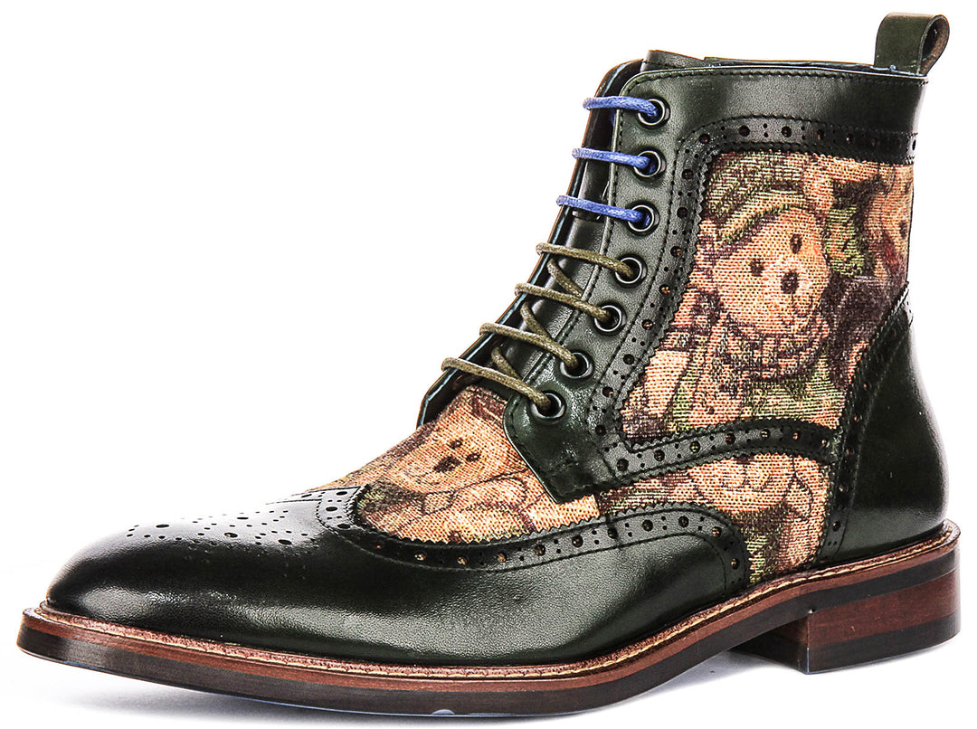 Justinreess England Teddy Hi In Green For Men