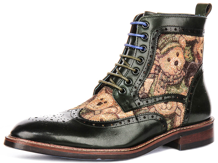 Justinreess England Teddy Hi In Green For Men