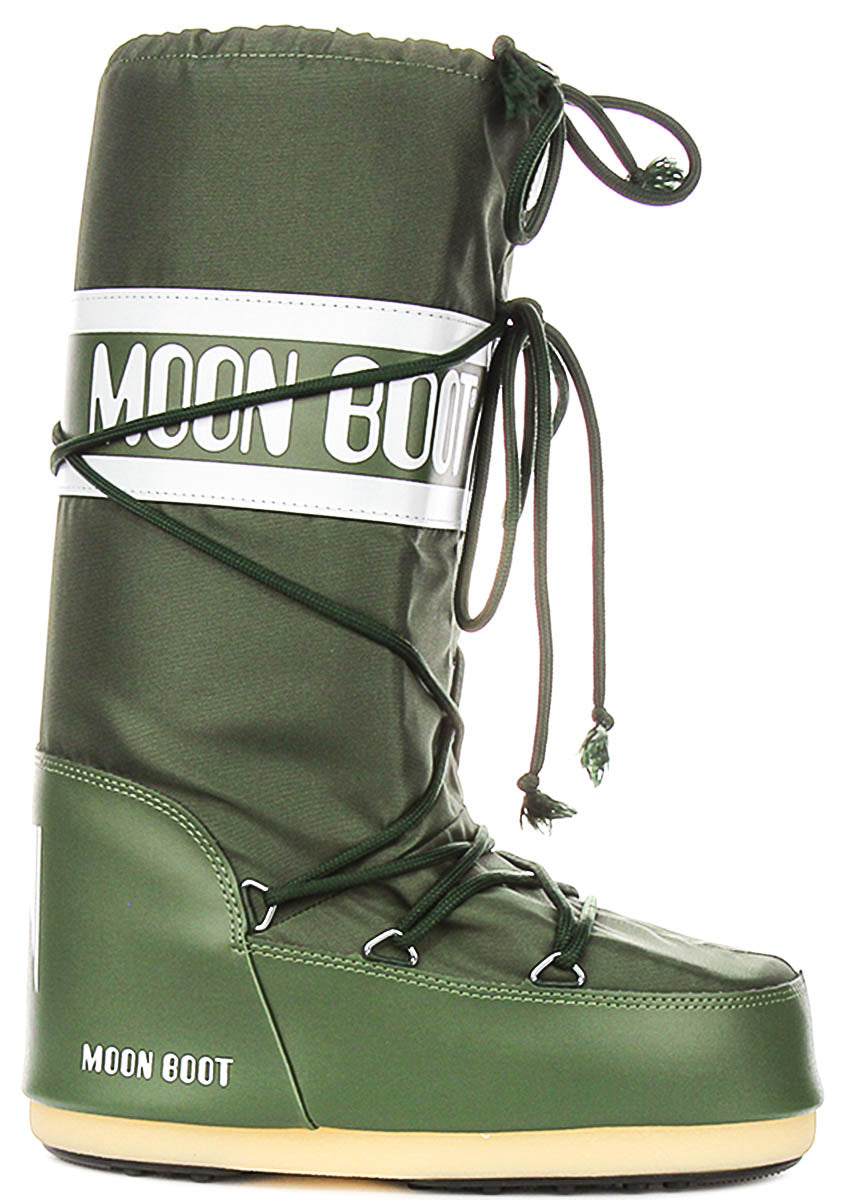 Moon Boot Icon Nylon In Green For Women