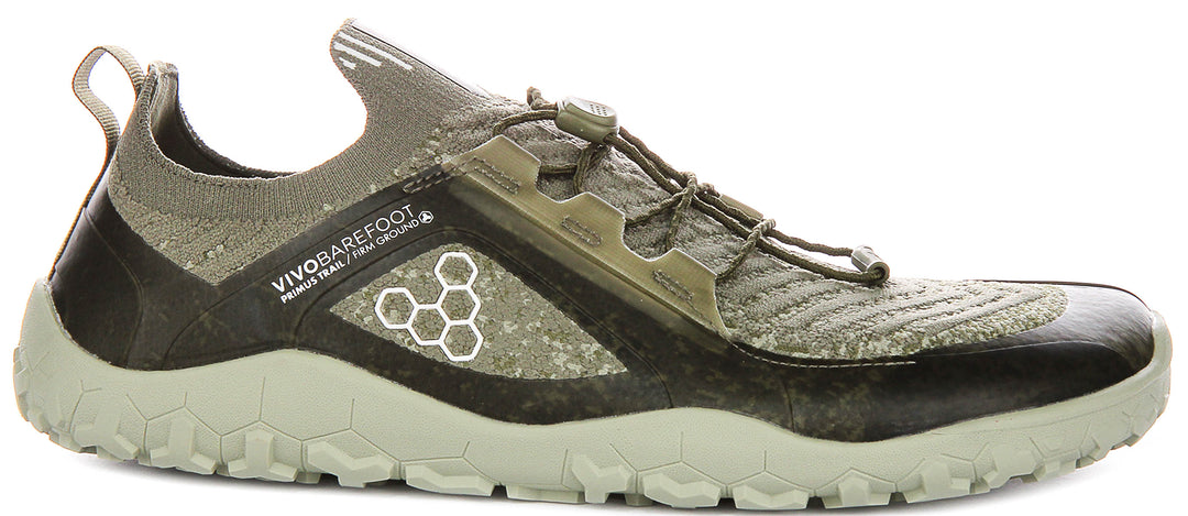 Vivobarefoot Prims Trl Knit In Green For Men