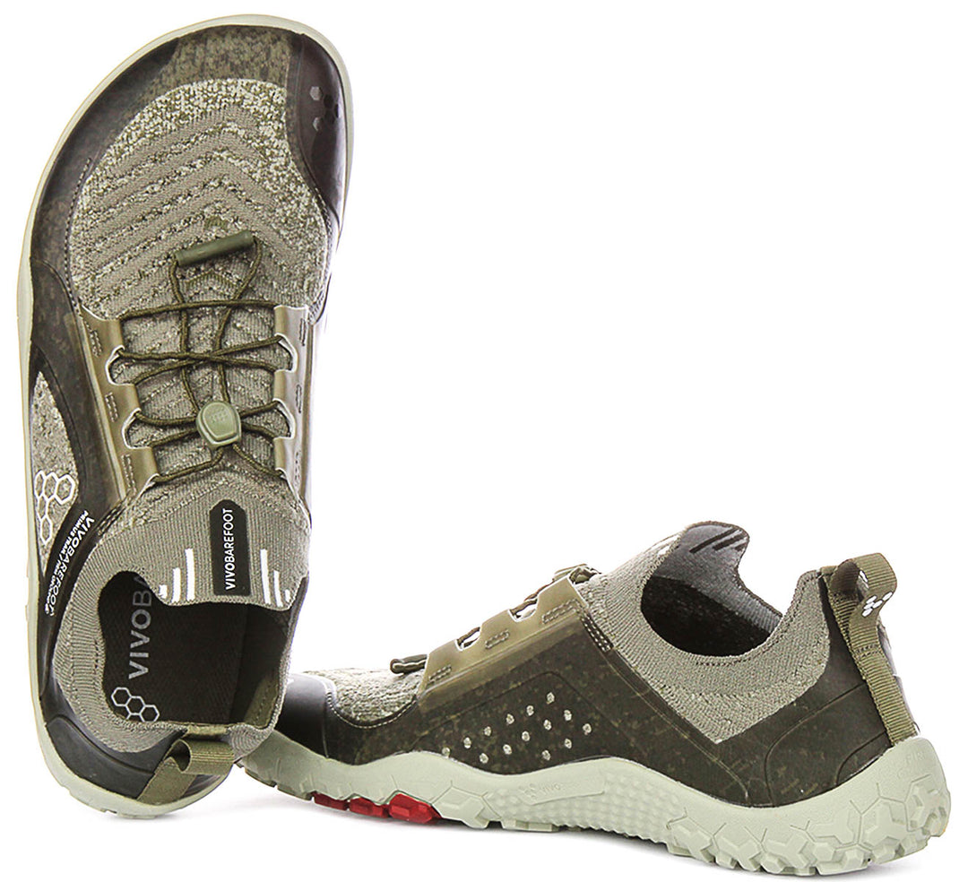 Vivobarefoot Prims Trl Knit In Green For Men