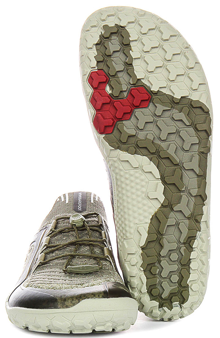 Vivobarefoot Prims Trl Knit In Green For Men