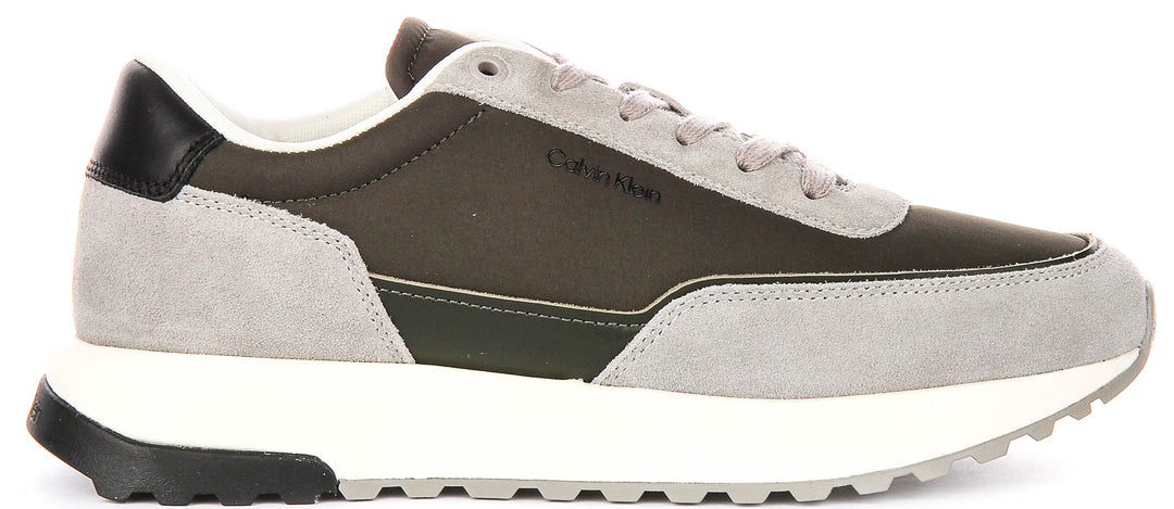 Calvin Klein Low Top Lace Up Repreve In Green For Men Sneaker
