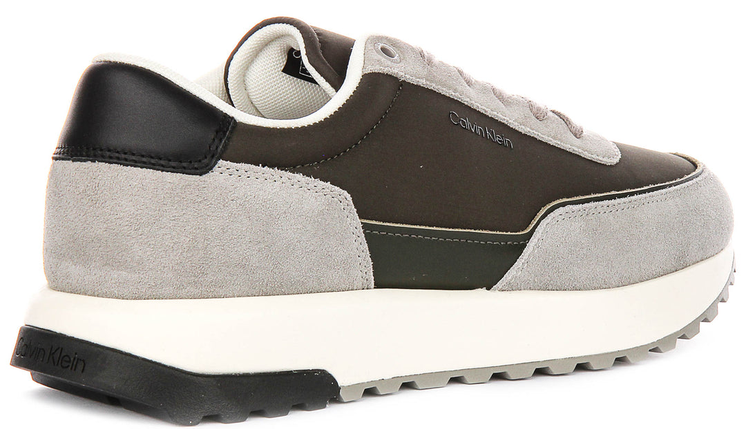 Calvin Klein Low Top Lace Up Repreve In Green For Men Sneaker
