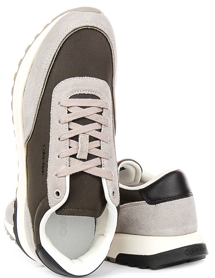 Calvin Klein Low Top Lace Up Repreve In Green For Men Sneaker