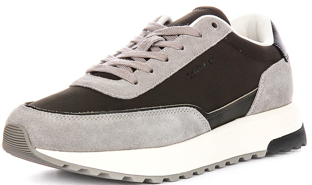 Calvin Klein Low Top Lace Up Repreve In Green For Men Sneaker