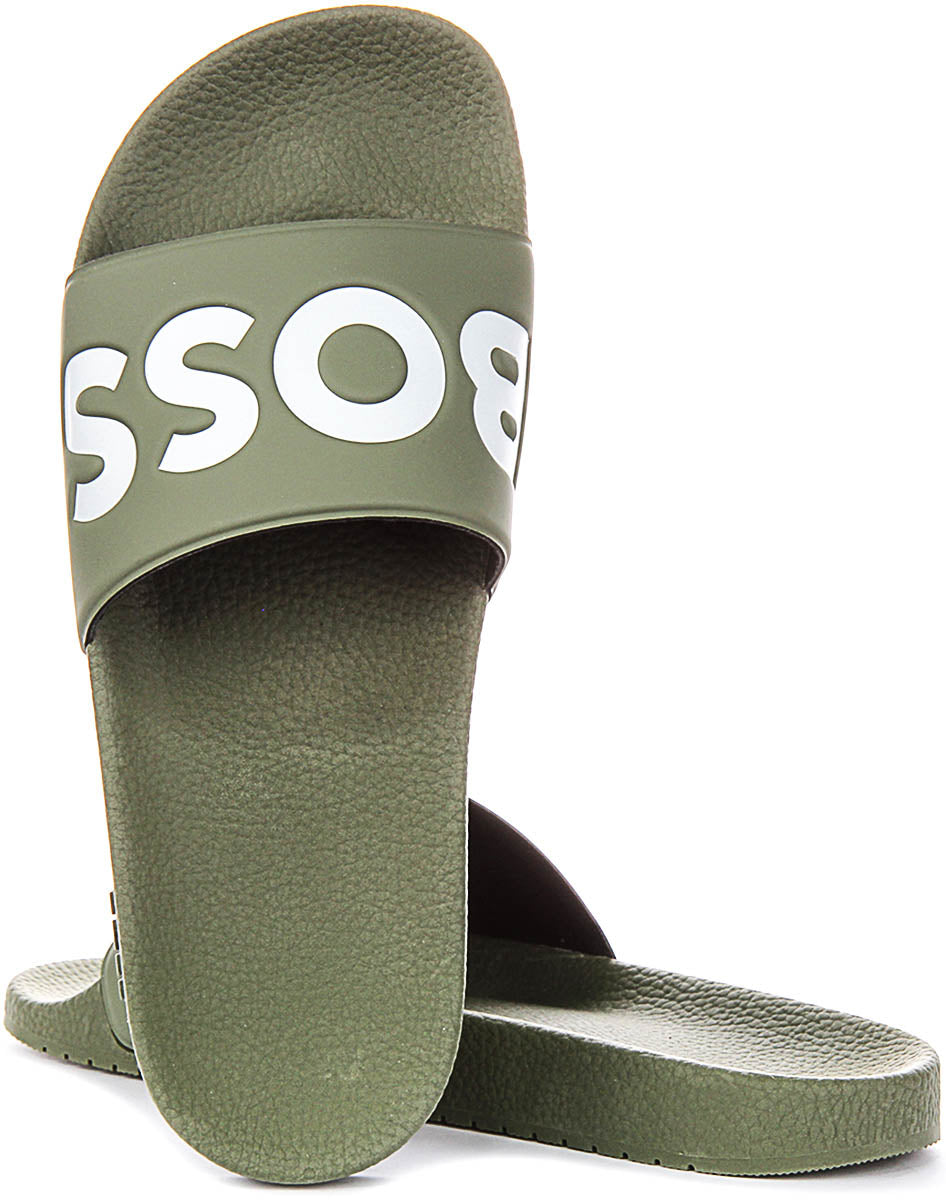 Boss Aryeh Slide In Dark Green For Men