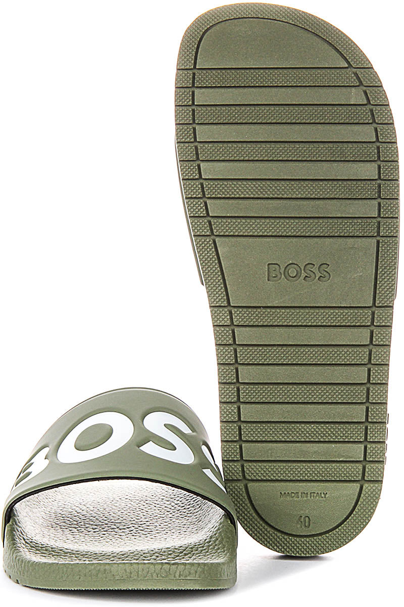 Boss Aryeh Slide In Dark Green For Men