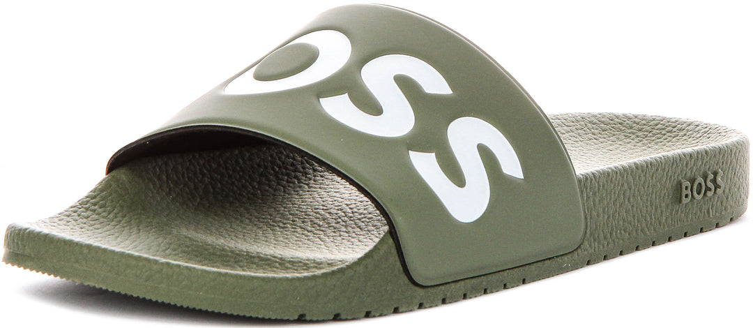 Boss Aryeh Slide In Dark Green For Men