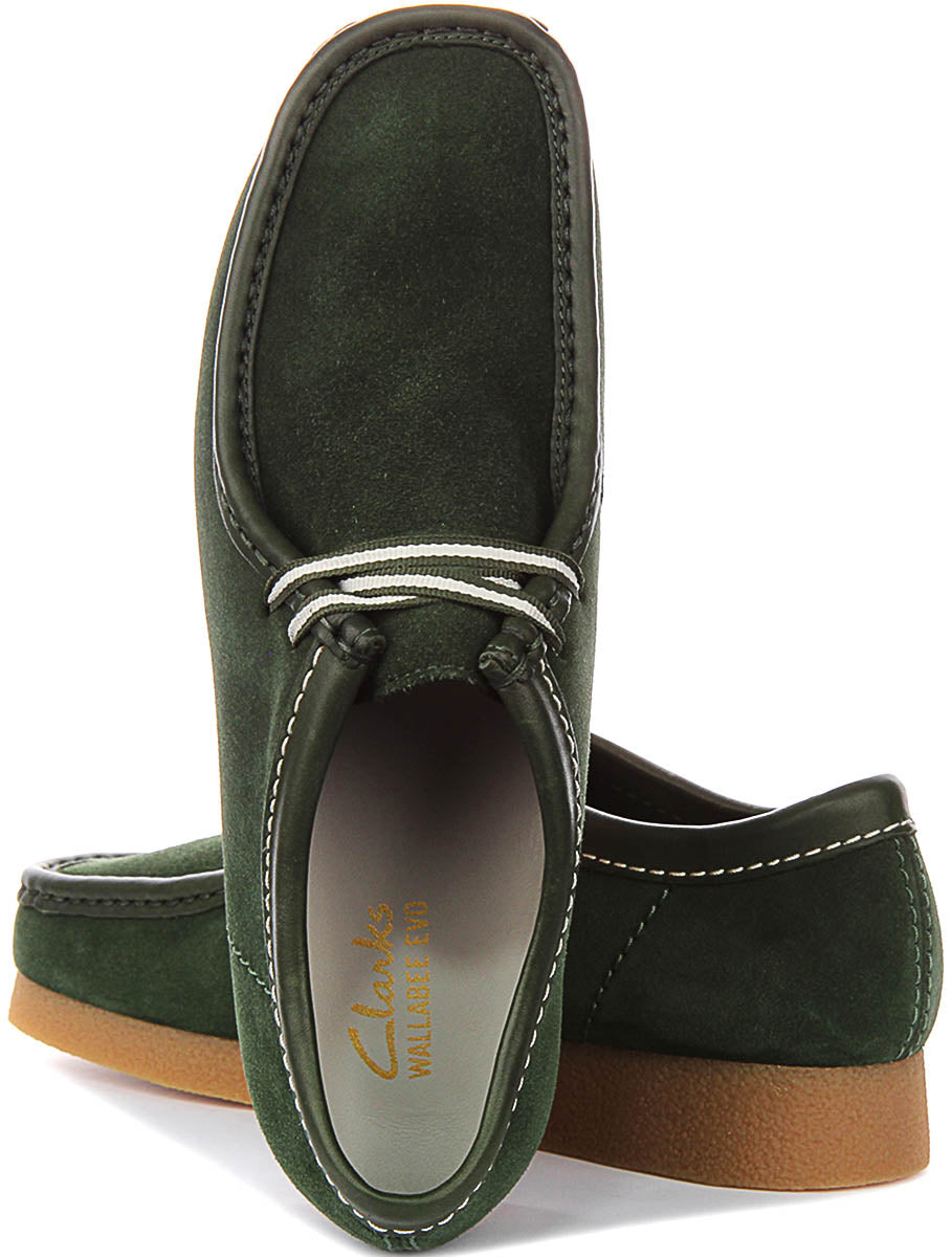 Clarks Wallabee Evo In Green For Men