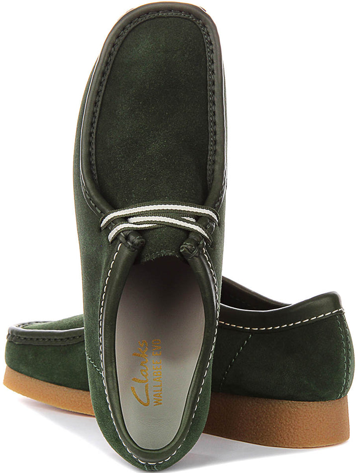 Clarks Wallabee Evo In Green For Men