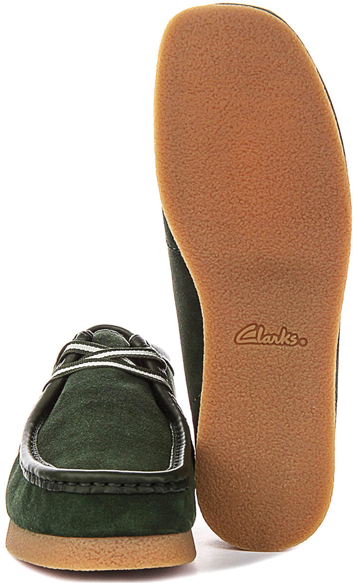 Clarks Wallabee Evo In Green For Men