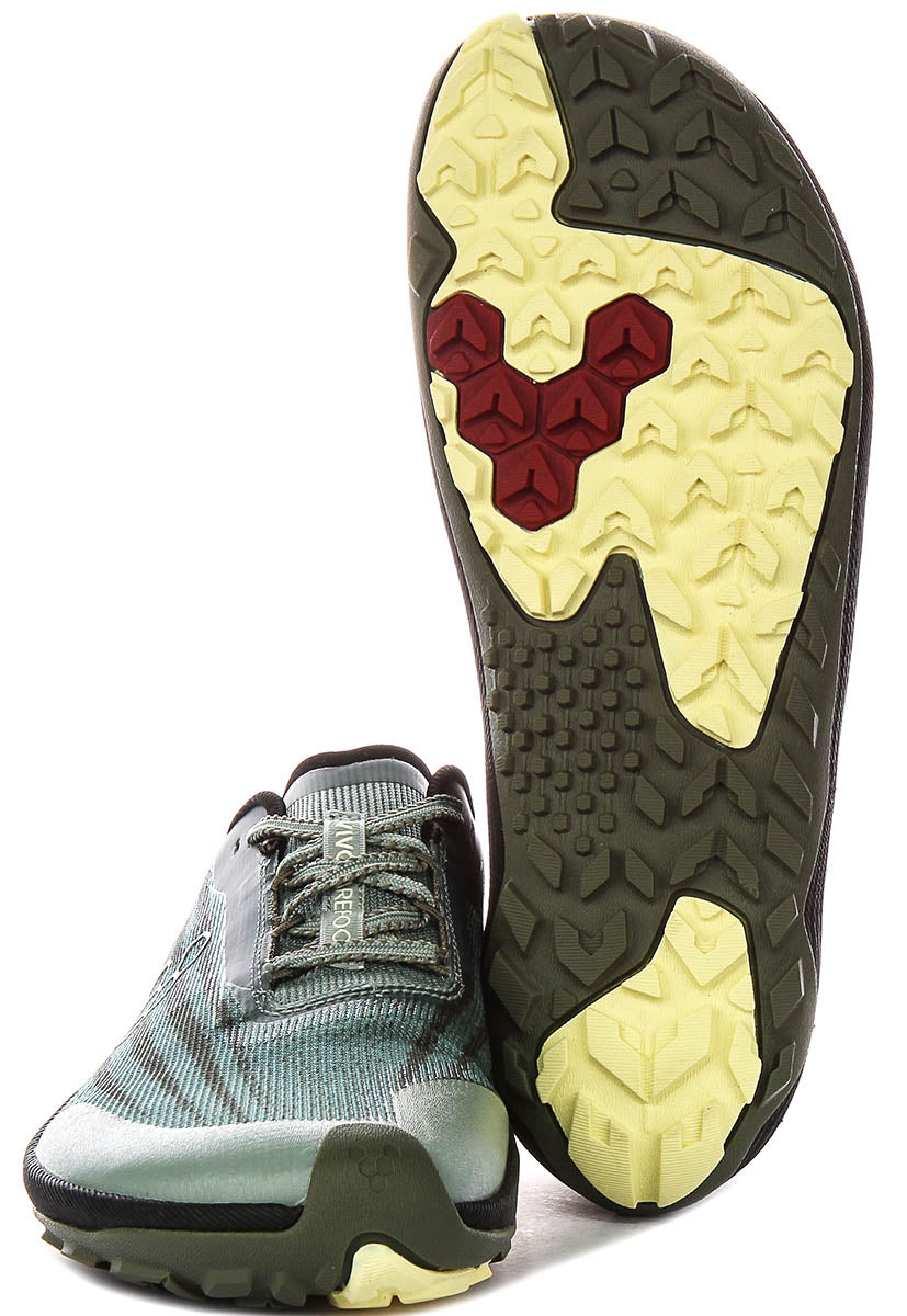 Vivobarefoot Prims Trail Flow In Green For Men