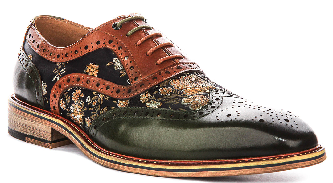 Justinreess England Stuart In Green Floral For Men