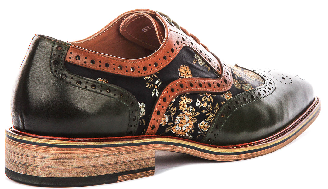 Justinreess England Stuart In Green Floral For Men