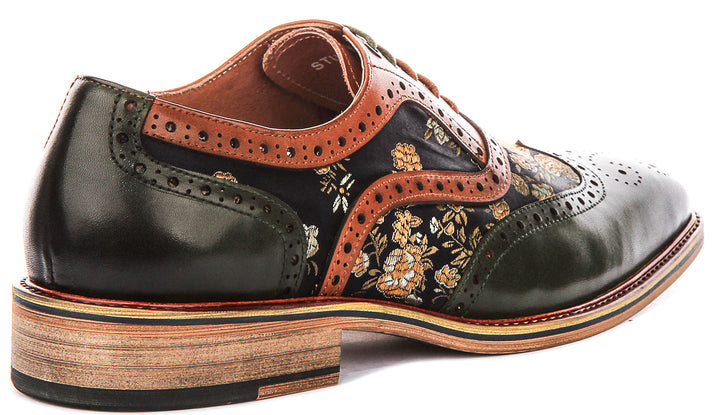 Justinreess England Stuart In Green Floral For Men
