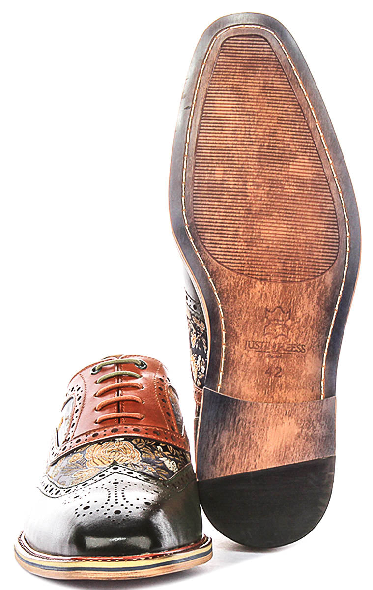 Justinreess England Stuart In Green Floral For Men
