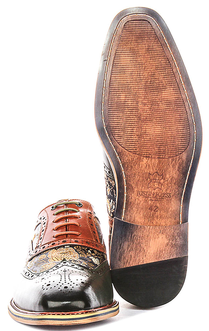 Justinreess England Stuart In Green Floral For Men