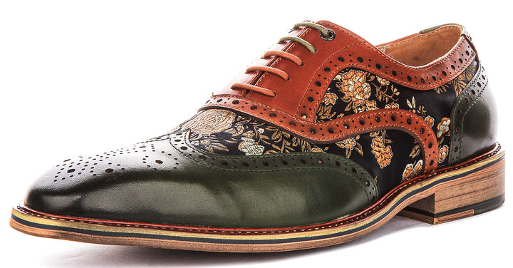 Justinreess England Stuart In Green Floral For Men