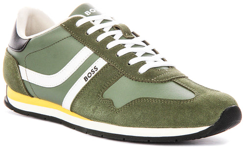 Boss Levon Runner In Green For Men Sneaker