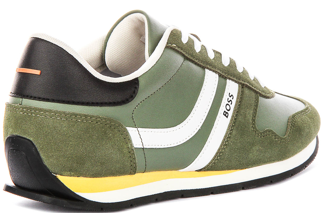 Boss Levon Runner In Green For Men Sneaker