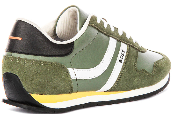 Boss Levon Runner In Green For Men Sneaker