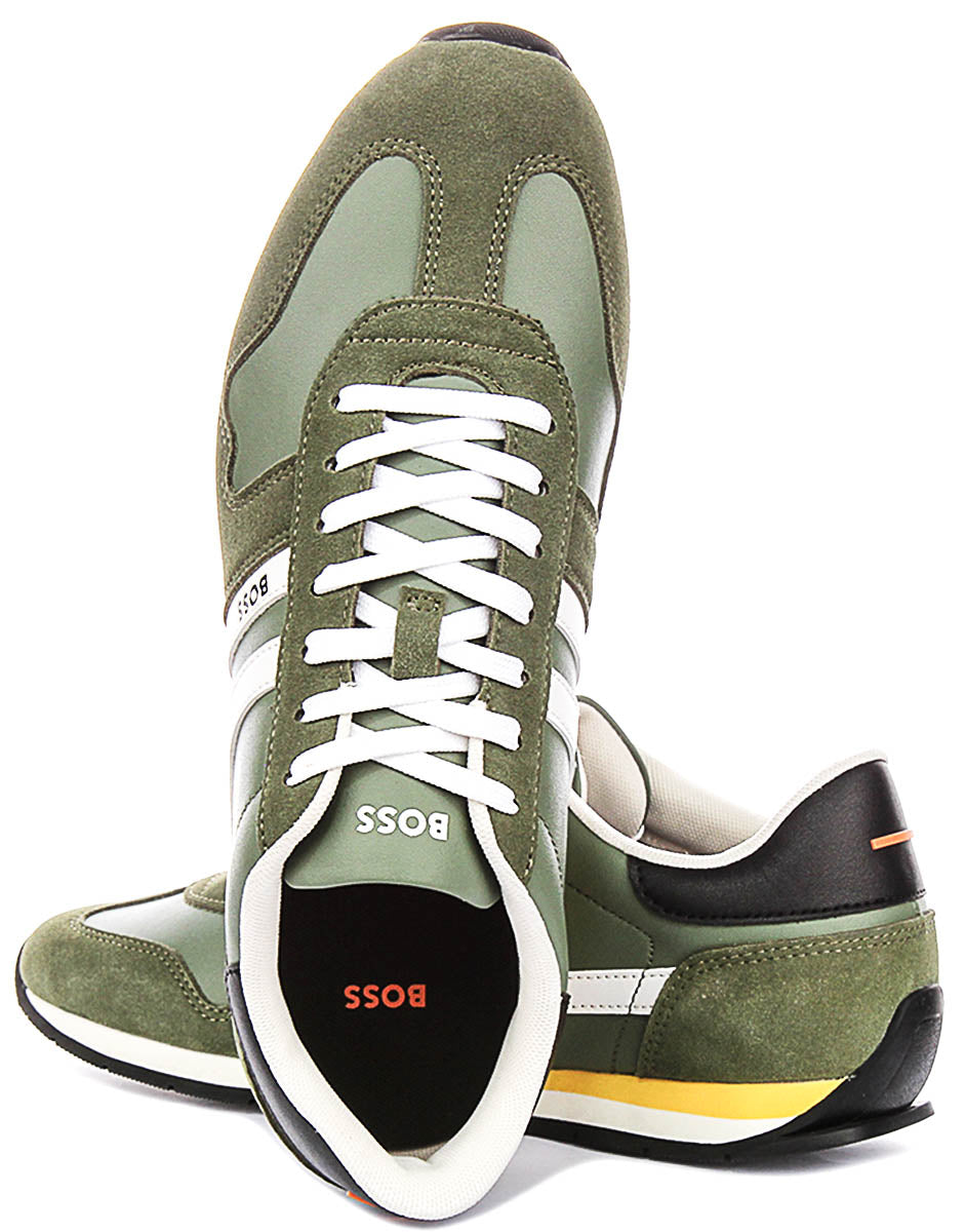 Boss Levon Runner In Green For Men Sneaker