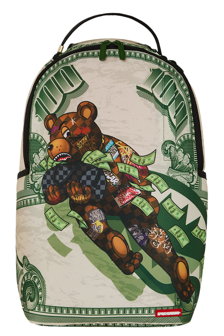 Sprayground Bear Force One Backpack In Green Brown