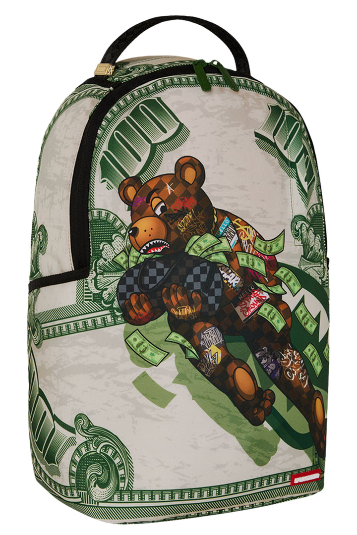 Sprayground Bear Force One Backpack In Green Brown