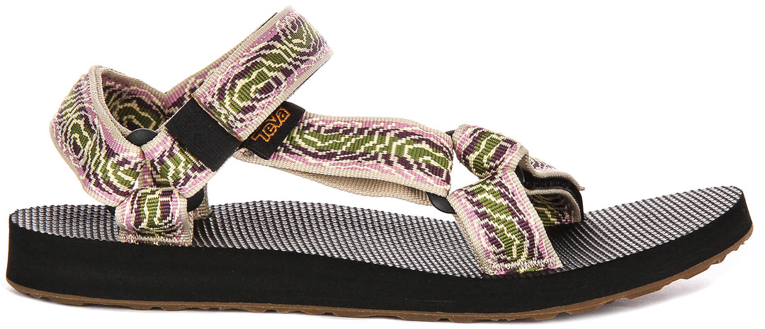 Teva Original Universal In Green Pink For Women