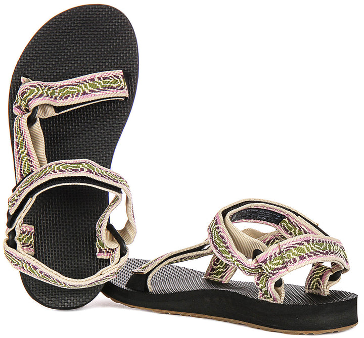 Teva Original Universal In Green Pink For Women