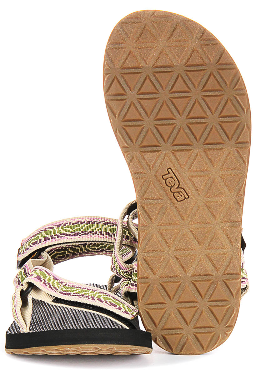 Teva Original Universal In Green Pink For Women