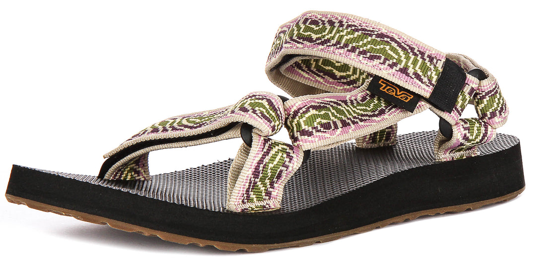 Teva Original Universal In Green Pink For Women