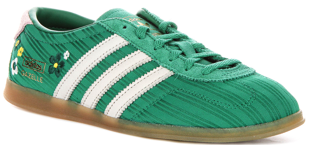 Adidas Gazelle Lo Pro X Liberty In Green Pink For Women