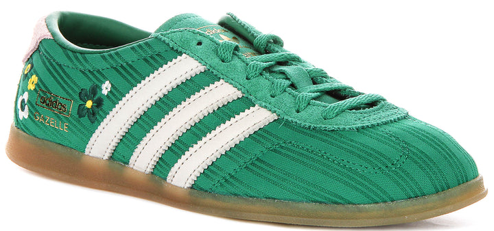 Adidas Gazelle Lo Pro X Liberty Colab In Green Pink For Women