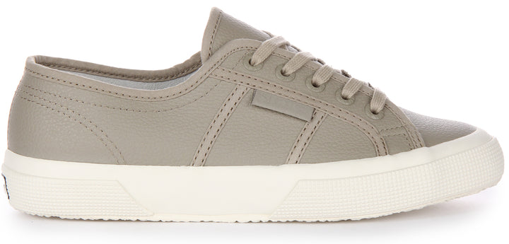 Superga 2750 EFGLU Zapatillas de cuero con cordones para en gris