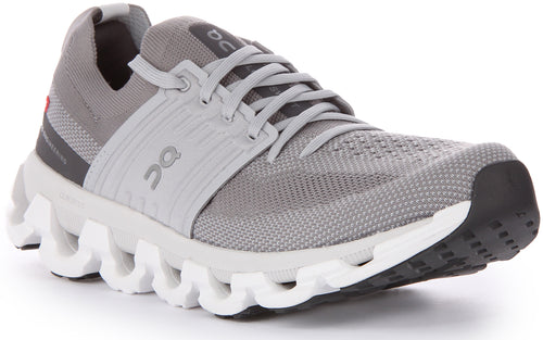 On Running Cloudswift 3 Zapatillas con cordones de malla de doble densidad CloudTec para hombre en gris