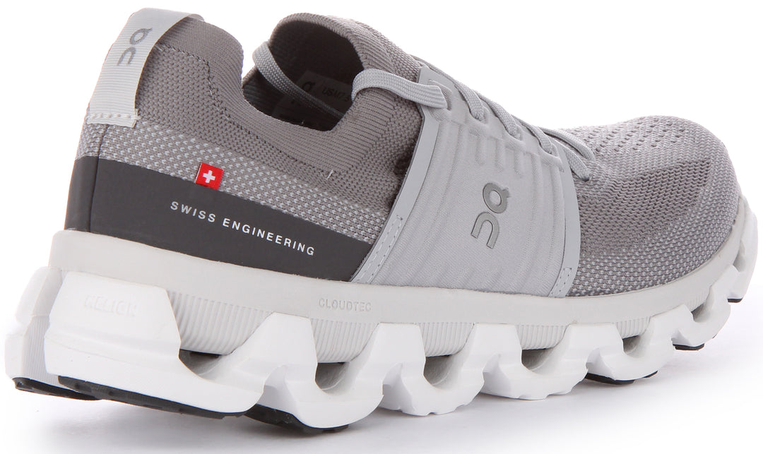 On Running Cloudswift 3 Zapatillas con cordones de malla de doble densidad CloudTec para hombre en gris